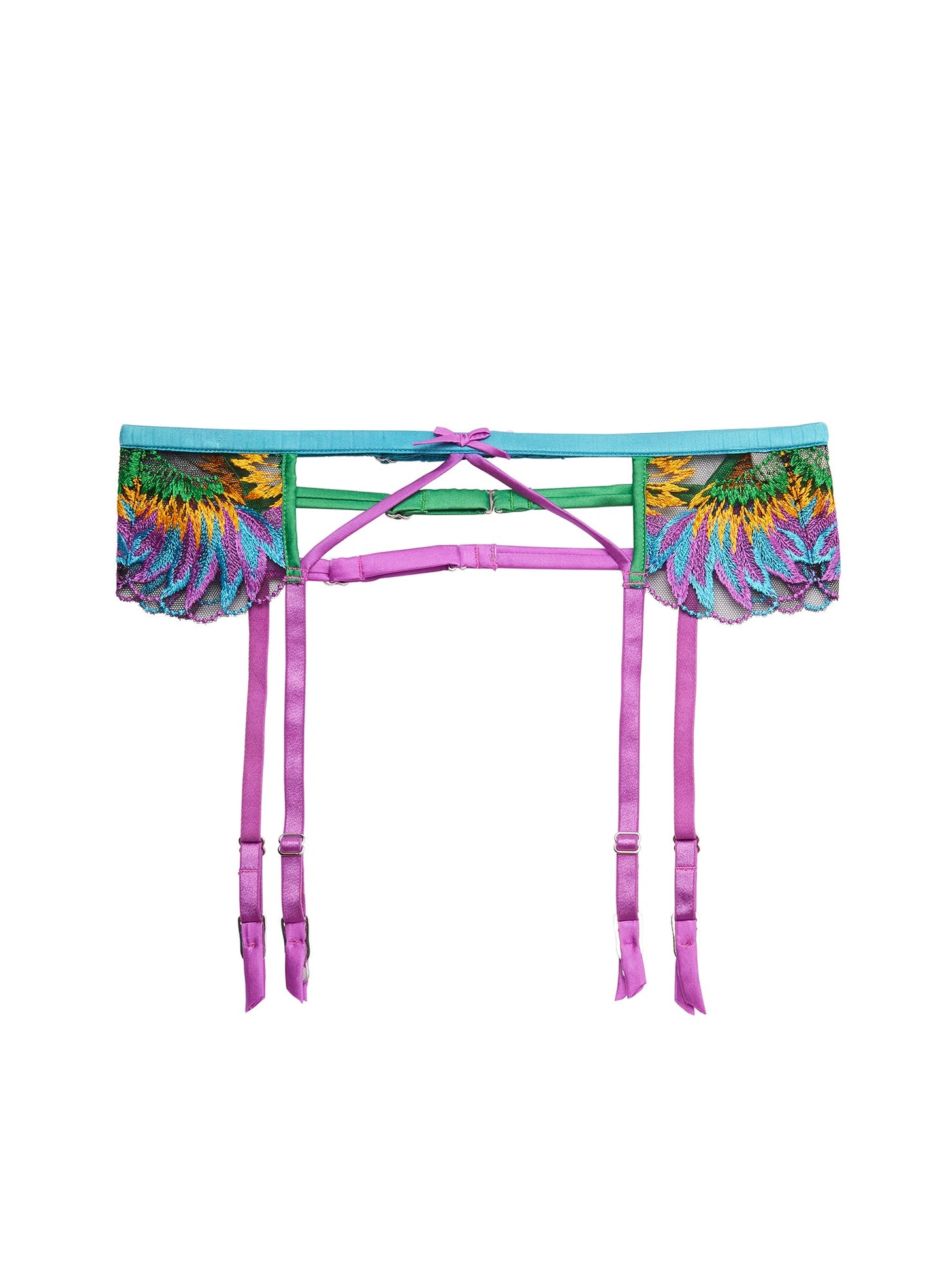 Carnival Embroidery Garter Belt